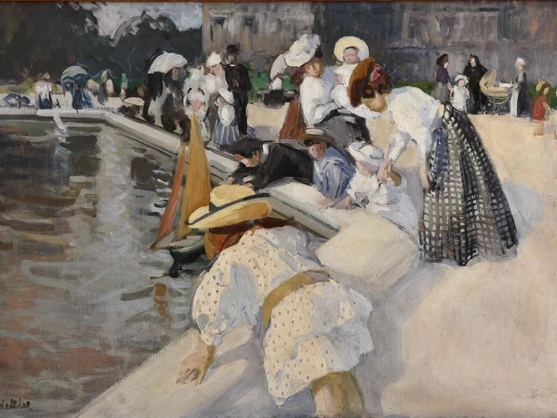 1870-Martha Stettler - Estate ai Giardini del Lussemburgo